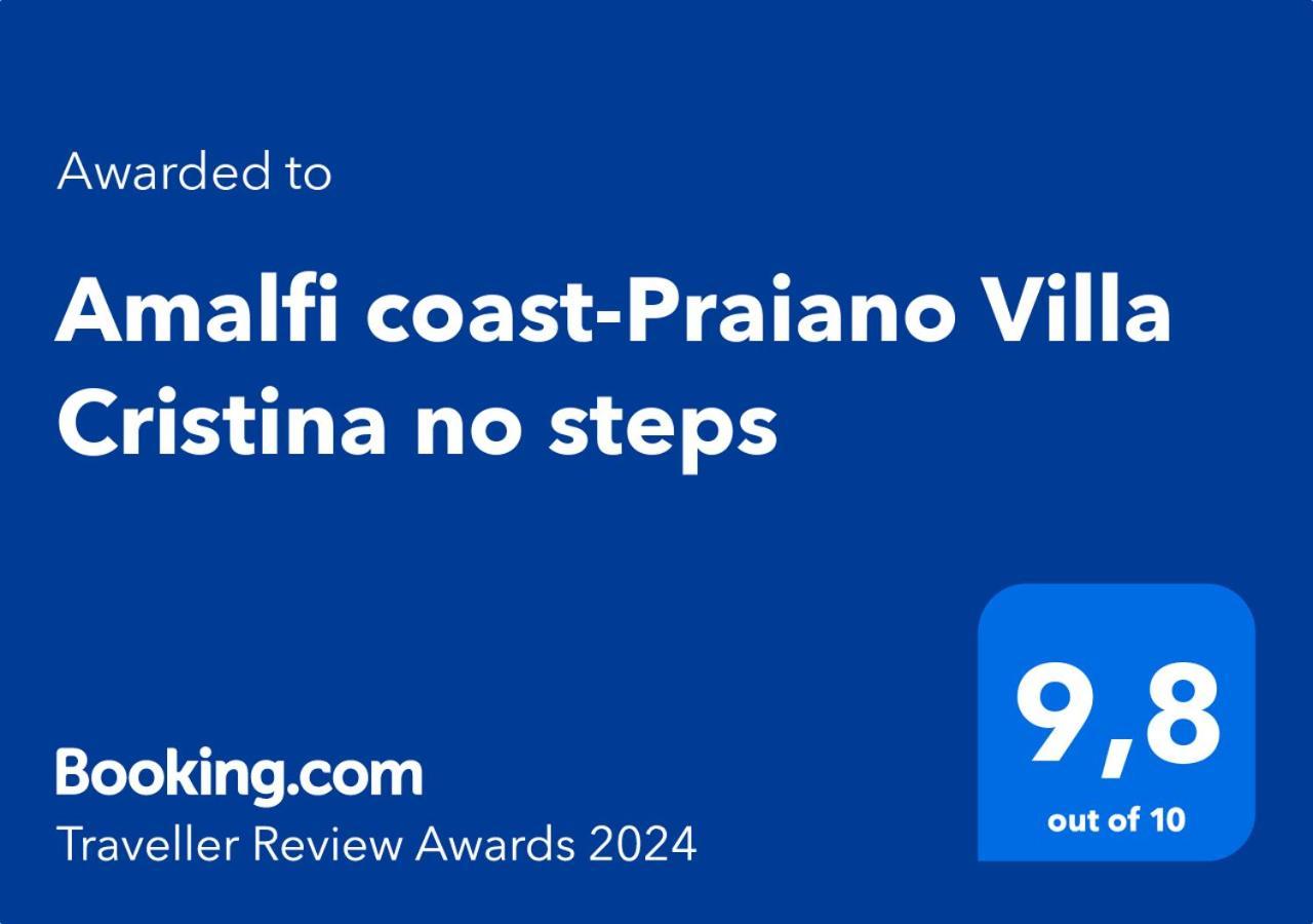 Villa Cristina -No Steps-Amalfi Coast Views -Hot Tube Praiano Exterior photo